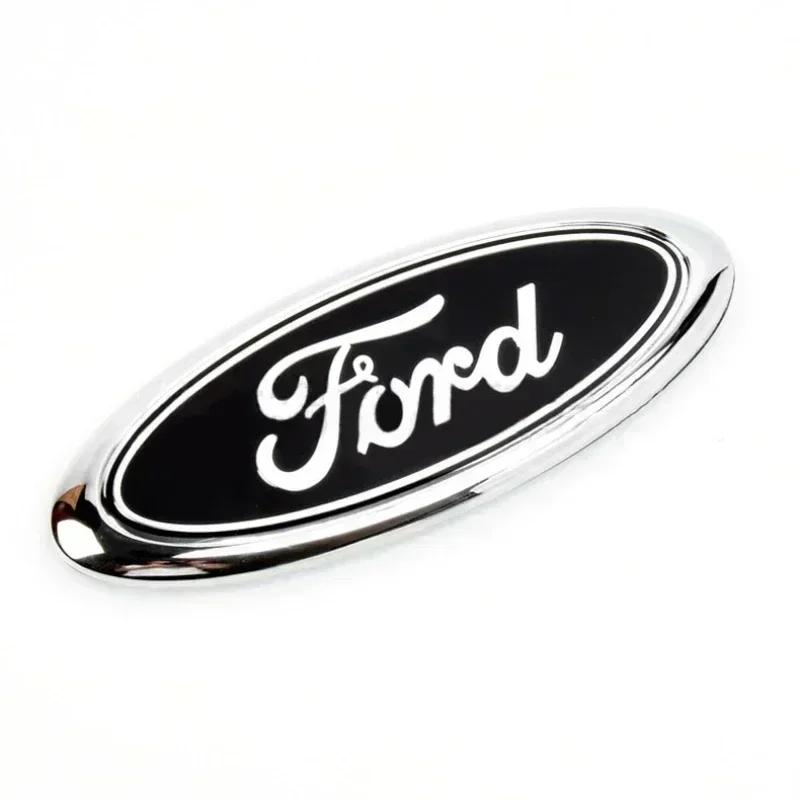 15x6CM Car j3 Front Hood Trunk Badge Logo Sticker For Ford Logo Kuga Mustang Fiesta Transit Focus Escape Ranger Mondeo Car Styling