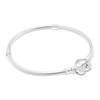 Moments Heart Clasp Snake Chain DIY Bracelet Women Bracelet Silver 590719