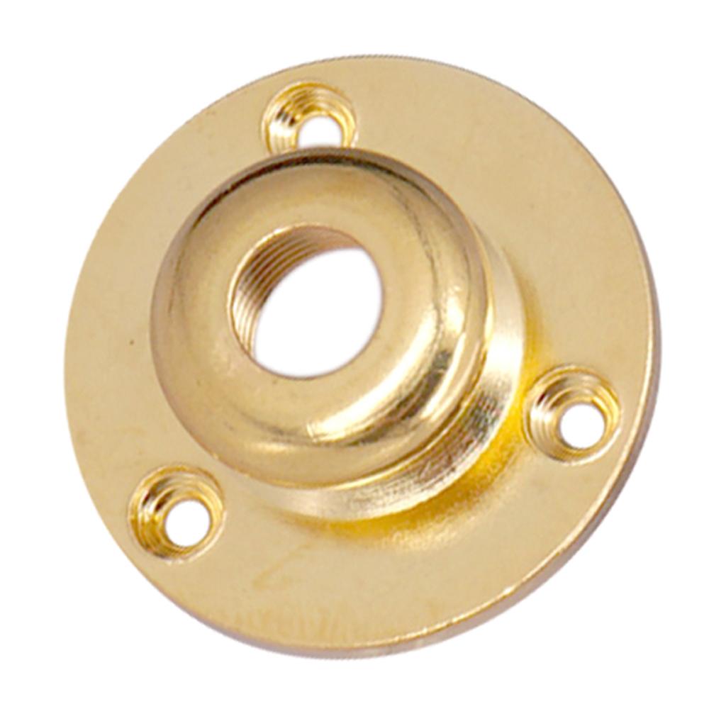 Replacement Guitar Jack Plate Metal Bass Top Cap Round Threaded Cover For Electric Guitar Parts And Headstock Accessories