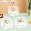 50pcs Clear Plastic Cake Carrier Boxes, 15x15x13cm 0.25mm Thickness - Stackable & Reusable Storage Organizer for Cakes, Cupcakes