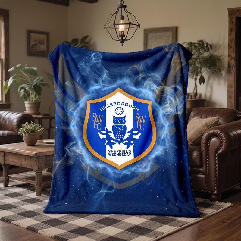 Couverture polaire sur le thème de Sheffield Wednesday Couverture pelucheuse douce et confortable pour chambre à coucher, canapé, voyage