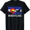 Wrestling Martial Arts COLORADO'S Vintage Flag- MMA Wrestler T-Shirt