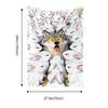 Fun Wolf and Rabbit Pattern Flannel Printed Blanket Suitable for All Seasons Suitable for Living Room Office Sofa and Travel