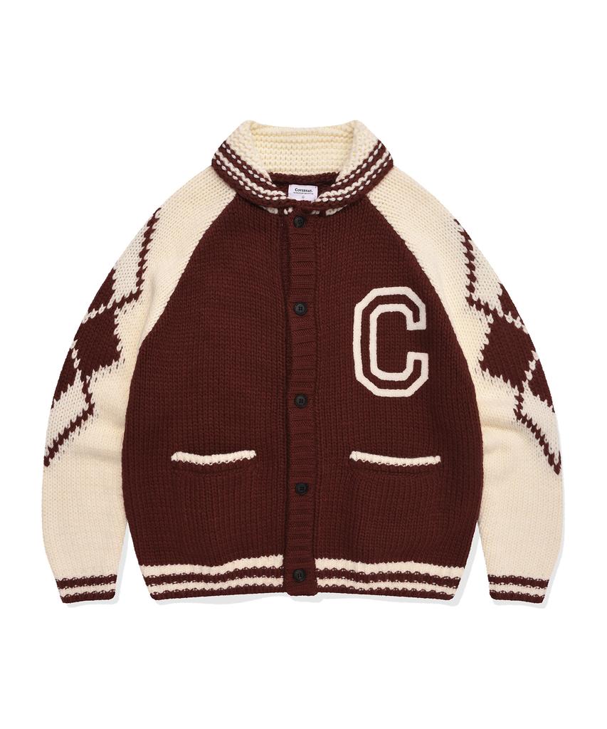 COVERNAT Cowichan Cardigan Red