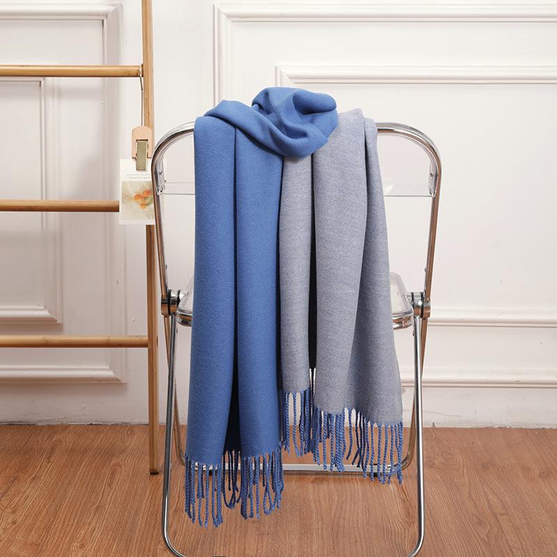 Eșarfă groase de cașmir pentru femei, șaluri și împachetări mari de pashmina, pătură ușoară, eșarfă pentru rochie de seară, caldă, zilnic, birou de călătorie