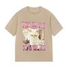 Beast Gifts Unique and Fun Cat Emoji T-Shirt Retro Harajuku Style Casual Short-Sleeved T-Shirt Women Clothing Personality