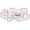 Outdoor Sofa Set with Cushions 7 Pcs Natural and Cream