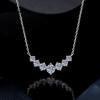 Náhrdelník Sedm princezen úsměv s moissanitem, Choker přívěsek ze sterlingového stříbra S925, Elegantní dámské šperky
