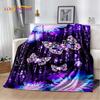 Weiche Plüschdecke mit 3D-Cartoon-Traum, Schmetterlingsblume, Flanelldecke, Überwurfdecke für Wohnzimmer, Schlafzimmer, Bett, Sofa, Picknickdecke