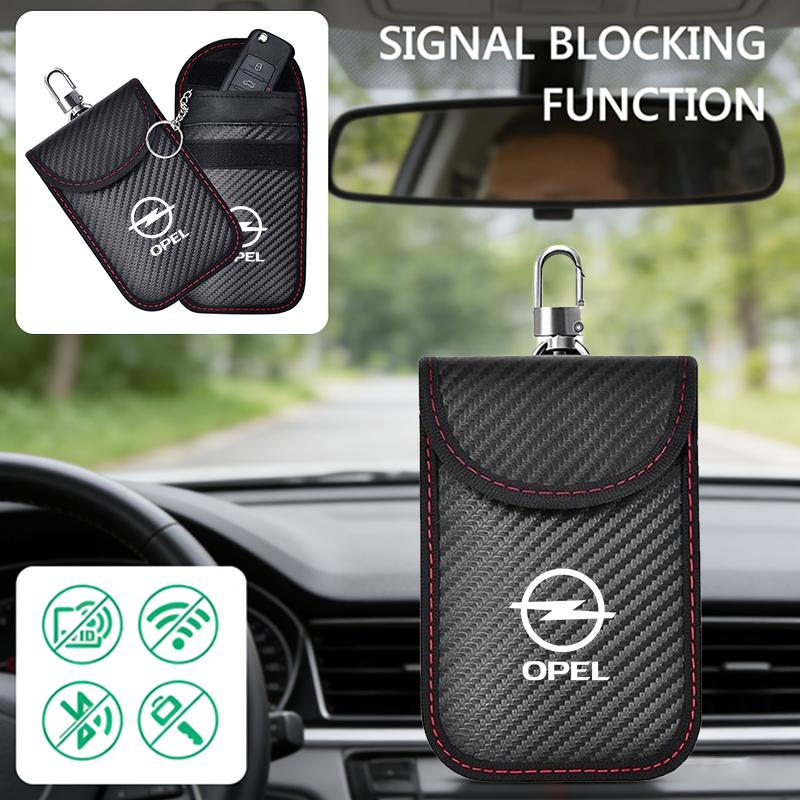 Car Key Case Signal Blocker Bag RFID Shielding Pocket For Opel Astra G H J K F Corsa D Zafira B Insignia Mokka Regal Accessories