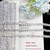 1.2cm Rhinestone Embroidered Chain Lace, Miao Ethnic Waist Decor, DIY Clothing Accessory - 9 Meters