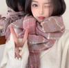 Scarf Female Winter Warm Cashmere Shawl Checkerboard Grain Design Couple Accessory Premium Sense Windproof Scarf