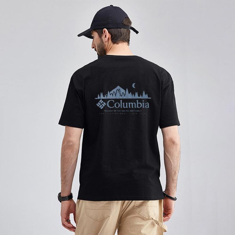 Latest Loose Printing T-shirt Men's Summer New Outdoor Sports and Leisure Breathable Cotton Round Neck Short Sleeves Ins