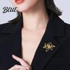 Lapel Pin Women Brooch Smooth Edges Hollow Flower Design Multi-purpose