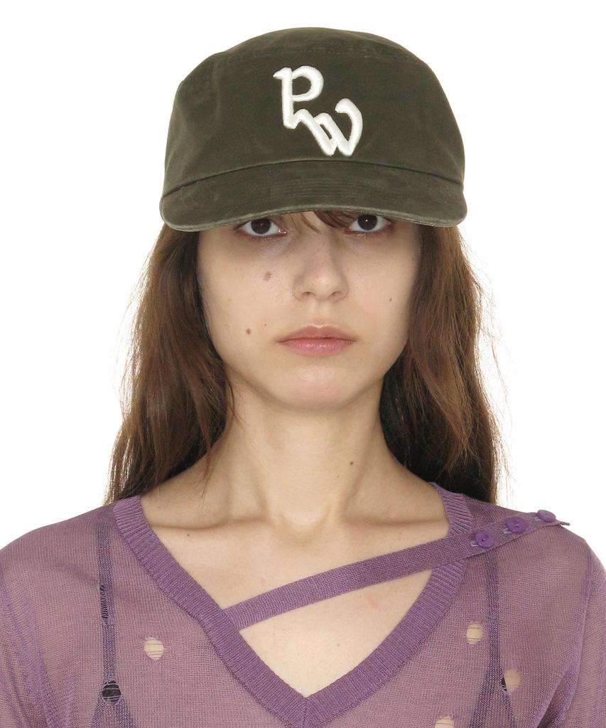 PARTIMENTO WOMEN Pw Symbol Pillbox Cap_Brown