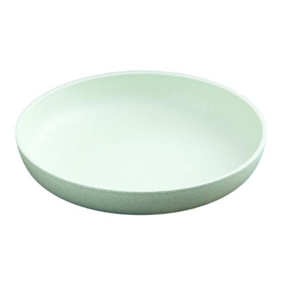Dinner Plate Solid Color Smooth Surface Easy Cleaning Microwave Safe Food Grade Tableware Round Shape Food Plate Home Anti-Slip Base