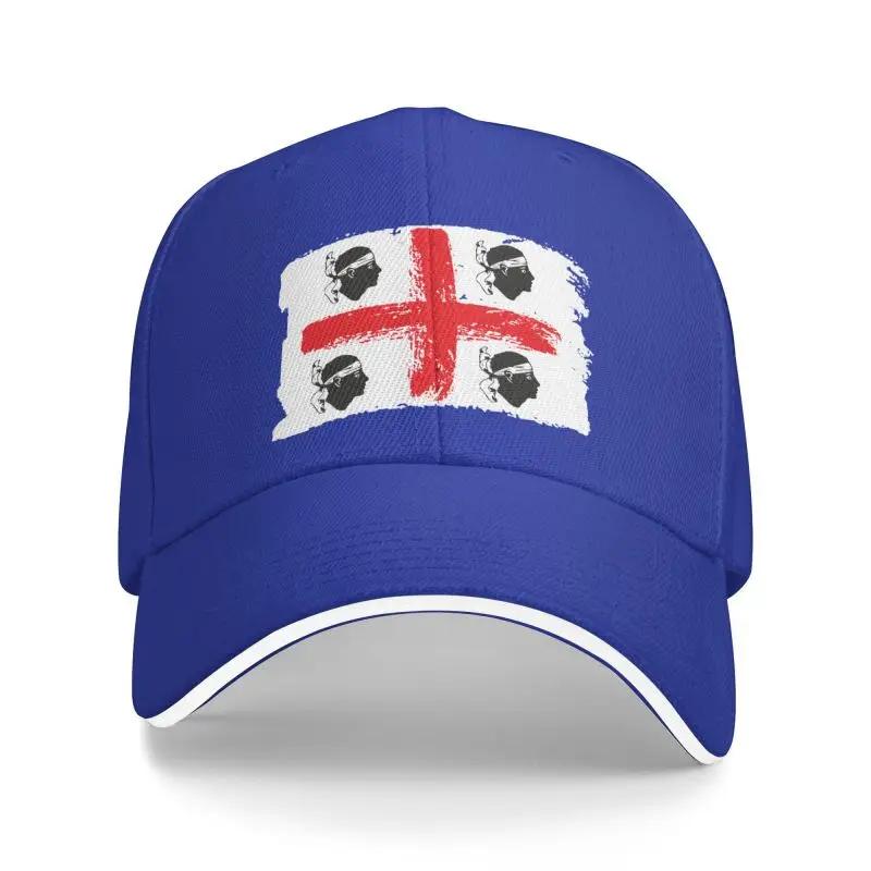 Punk Italy Sardinia Coat Of Arms Baseball Cap for Unisex Women Adjustable Sardegna Flag Four Moors Dad Hat Outdoor