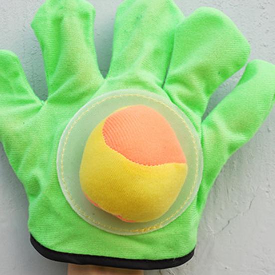 1 Set Children Throwing Ball Suction Cup Toy Sticky Gloves Catch Ball Play Sports Games Indoor Outdoor Ball Toy Set Boys Girls Gift