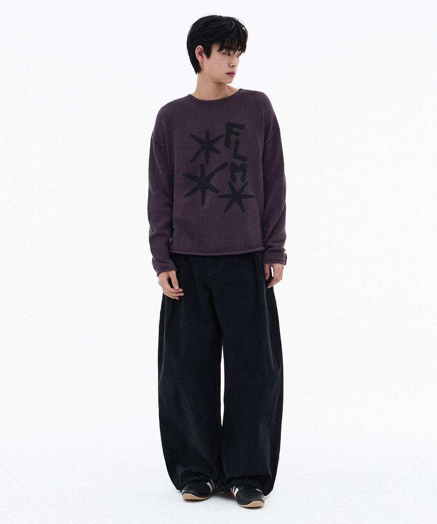 FILLUMINATE Flm Graphic Knit Pullover - Sky Blue