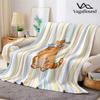 Cat with Fish Flannel Blanket Warm Soft Halloween Christmas Couch Warm Cozy Decorative Decor Gift for All Season