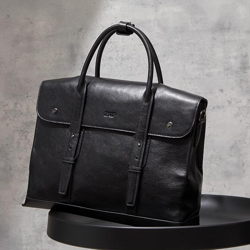 Bvp Bvp Genuine Cowhide Men'S Luxury Briefcase T1068 Black
