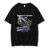 Min smärta är kronisk men min rumpa är ikonisk Tvättbjörn Rolig T-shirt Unisex Kvinnor Högkvalitativa T-shirts Unisex Casual Ren Bomull T-shirt Toppar