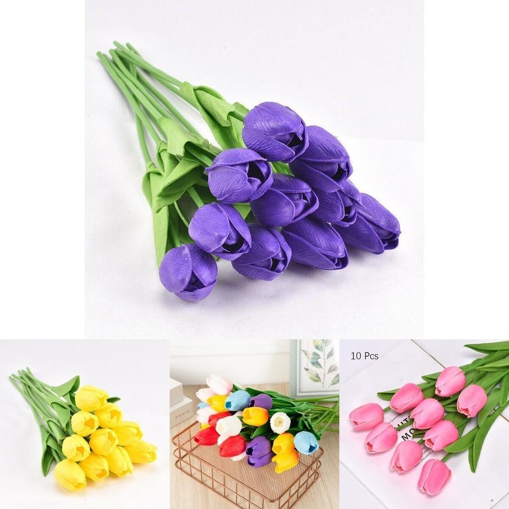 Lifelike Artificial Tulip Flower Bouquet With Real Touch For Home And Wedding Decor