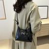 Trendy New Design Bow Armpit Handbag Solid Color PU Leather Bowknot Underarm Bag Sweet Women's Crossbody Bag