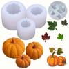 Gresskar Lysestake Laging Silikonformer, Lønneblad Silikonformer, 3D Gresskar Silikonformer For Epoxy Resin Støping Thanksgiving