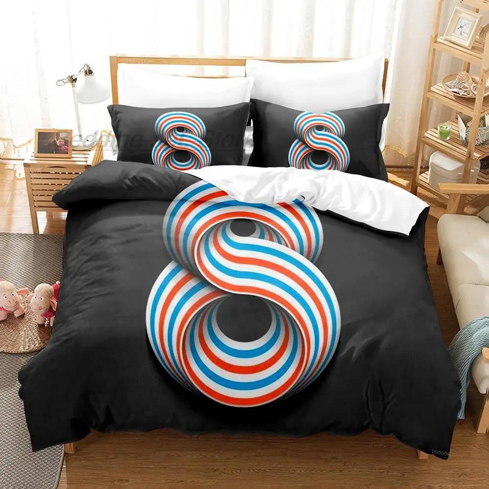 Lucky Number Bedding Set Single Twin Full Queen King Size Bed Set Aldult Kid Bedroom Duvetcover Sets 3D Bed Sheet Set