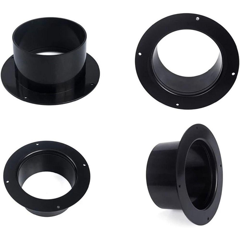 Fan Connection Round Wall Flange Connector Black Plastic Ventilation Pipe Joint Vent Pipe Adapter Ventilation Pipe