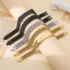 Custom DIY Engraving Men's Bracelet 18K Gold Plated Stainless Steel President Link Watch Strap Bracelet Waterproof Jewelry Set