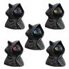Estatua de Gato con Capucha Resina Misteriosa Figurilla de Gato Negro Gótico Mini Escultura de Gato para Mesa Decoración de Halloween Regalo para Amantes de los Gatos