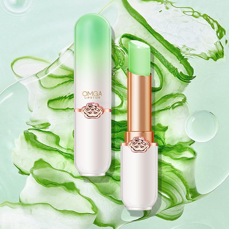 Aloe Farbwechsel-Lippenstift Rot Pflegend Feuchtigkeitsspendend