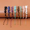 Natural Stone Bead Woven Bracelet, Men's And Women's Hand Accessories Retro Adjustable Weaving
