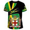 Mode d'été Nouveau 3D Jamaïque Drapeau National Emblème Impression T-shirt Jamaïque Armoiries Graphique T-shirts Pour Hommes Vêtements Vintage