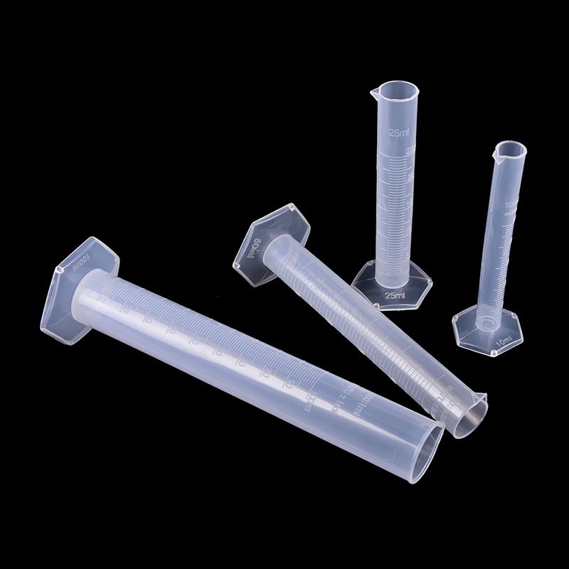 10/25/50/100/250 ml plastikust mõõtesilindriga laboritesti gradueeritud toru