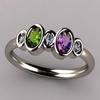Huitan Trendy Colorful Cubic Zirconia Finger Ring for Women Daily Wear Exquisite Girls Rings Party New Statement Jewelry