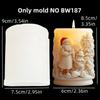 Christmas Gift Bag Candle Silicone Mold Christmas Tree Snowflake Relief Christmas Gift Bag Pocket Resin Gypsum Mould Craft Molds