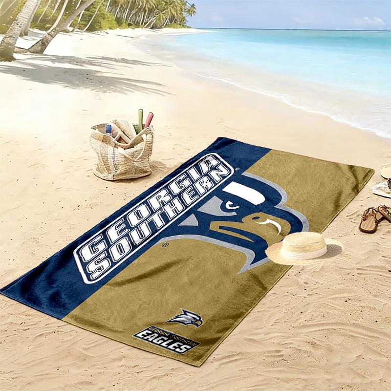 Georgia Southern Eagles Print Beach Towel, Large Soft Quick Dry Towel for Beach Camping Swimming