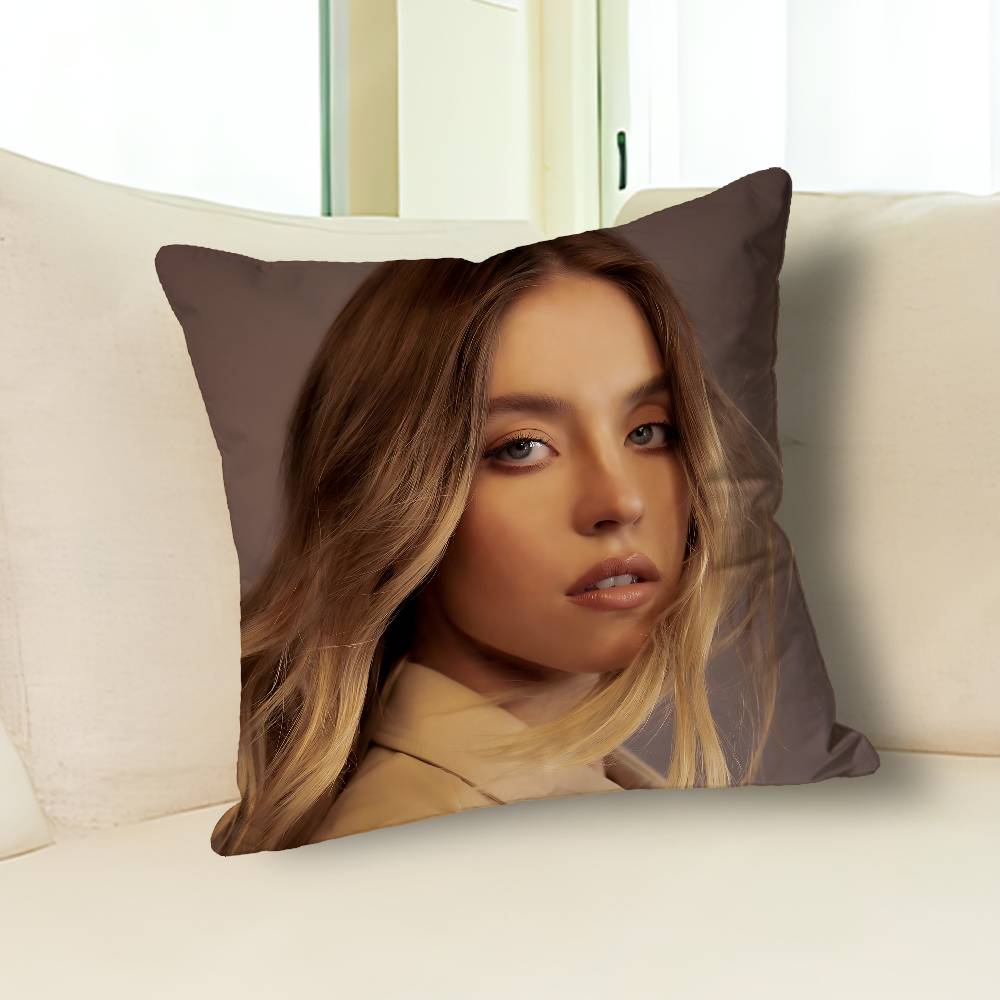 Actor S-Sydney S-Sweeneys Pillow Cases for Bedroom Living Room Sofa Home Decor Polyester Cushion Cover with Zipper