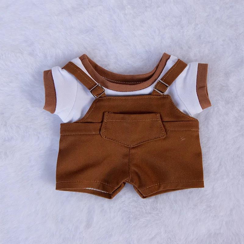 10cm 20cm Puppenkleidung Outfit T-Shirt Latzhose Hosenträgerhose Puppenzubehör Anziehen Spiel Fans Geschenk Spielzeug auf Lager