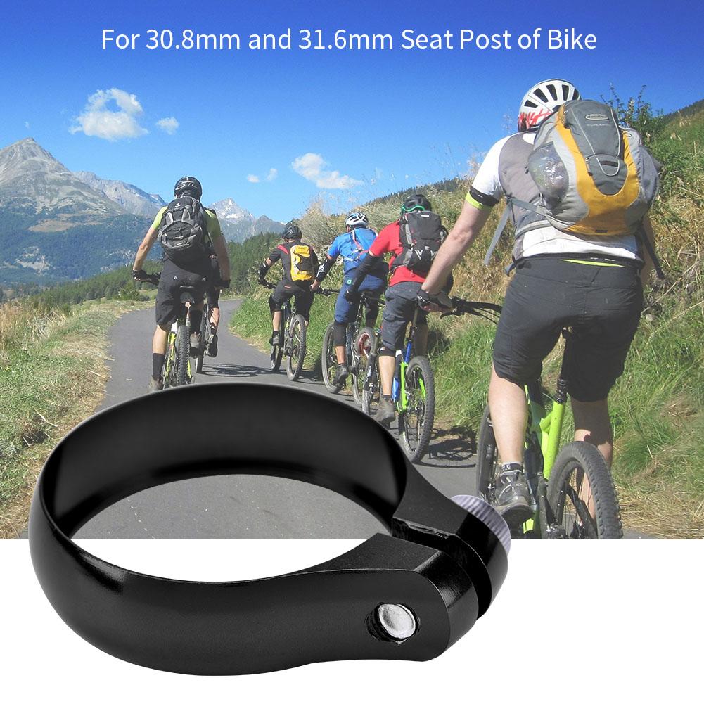 Ultraleichte Sattelklemme aus Aluminiumlegierung, 34,9 mm, für Mountainbike, Rennrad (Schwarz)