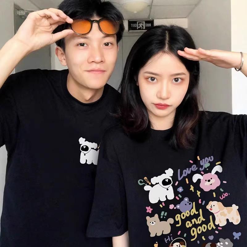 2025 Summer Oversized Unisex Pure Cotton Short-Sleeved T-Shirt - Trendy Couples' Wear