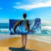 Quick-Dry Microfiber Beach Towel - Thick, Absorbent & Printed for Outdoor Swimming