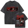 Washed Vintage Anime Hellsing Abraham Van Helsing Vampire Alucard Tshirts Men Women Fashion Casual Oversized T Shirt Streetwear