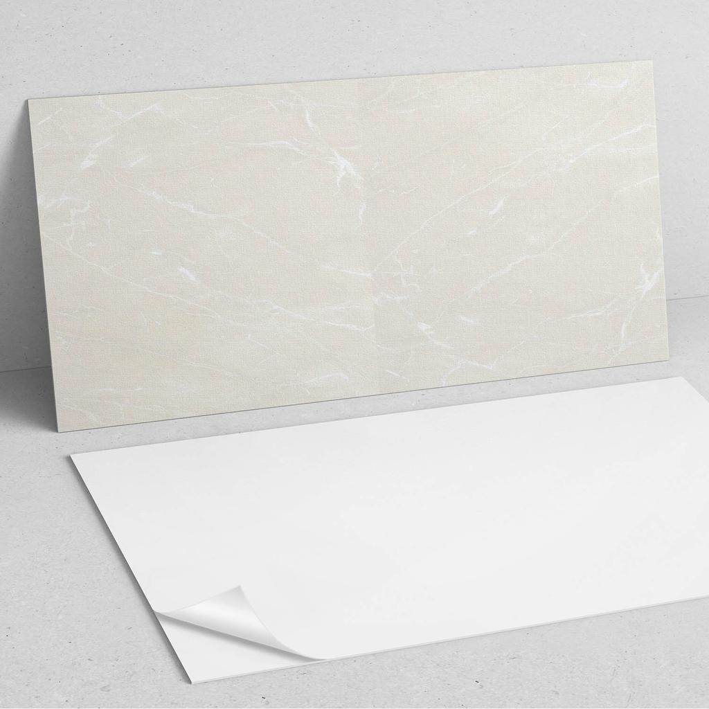 Self-Adhesive Vinyl Wall Covering with Graphics for the Kitchen 120X60 Cm Marble Pattern with Veins