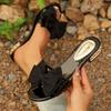Women Flats Slippers Luxury Outdoor Shoes Women 2025 New Fashion Bow Tie Sandals Casual Beach Slippers Lightweight Slides Women