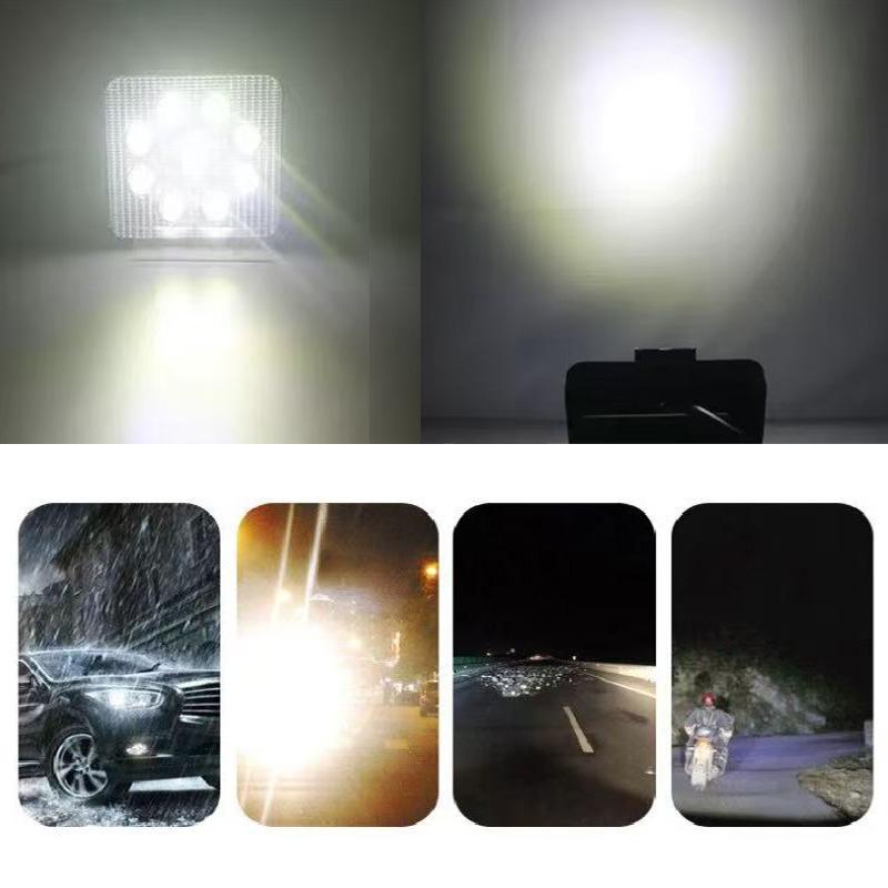 12V 24V 10Leds Light Bar Work Light Bar Square Spotlight Headlights For Truck Offroad Car Motorcycle Tractor SUV ATV Accessories