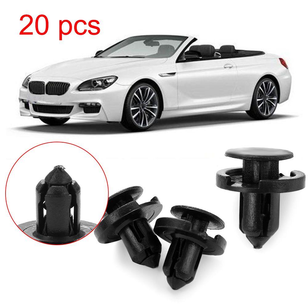 20Pcs Engine Cover Panel Bumper 8mm 10mm Hole Fastener Rivets Push Pin Retainer